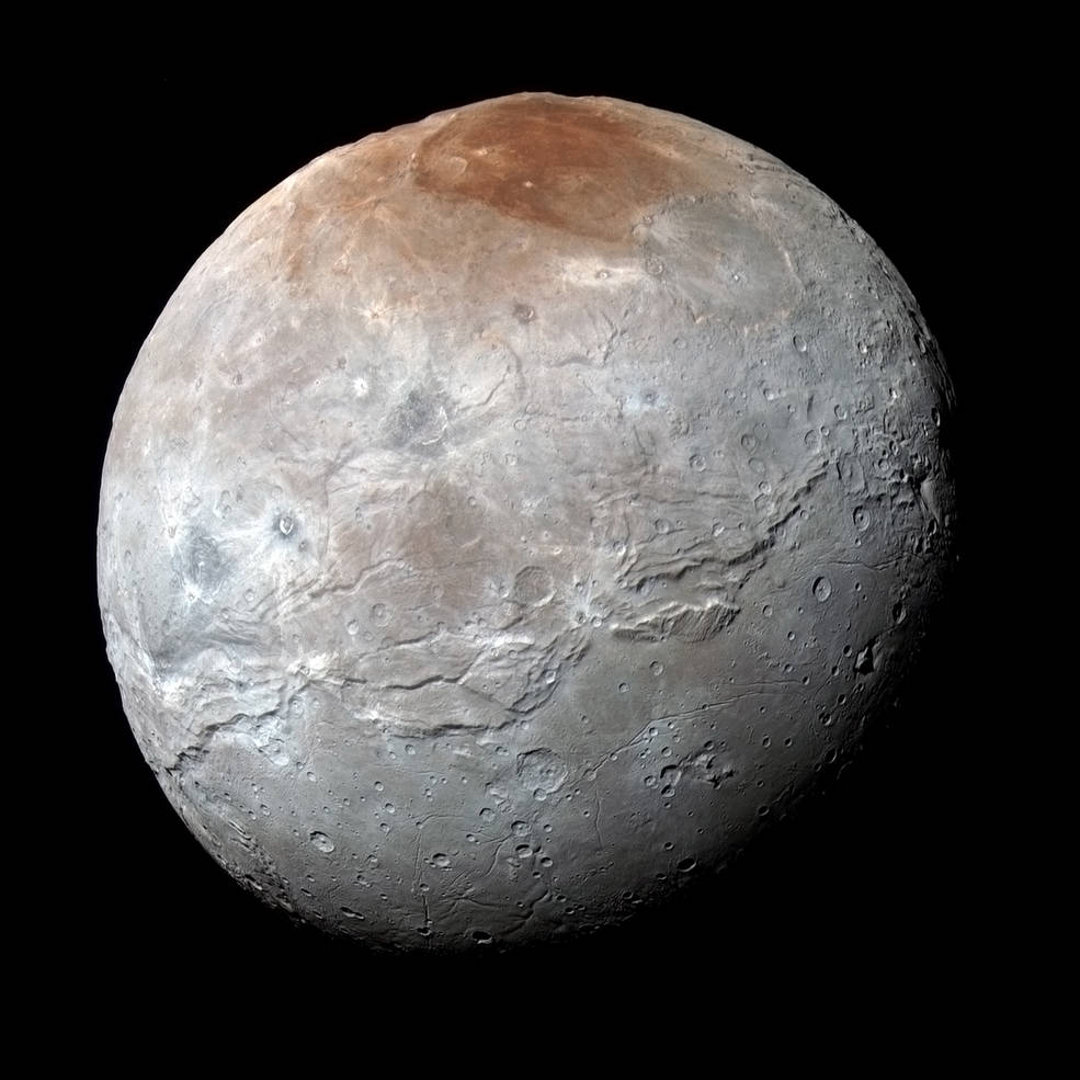 Caronte, il più grande dei satelliti di Plutone.