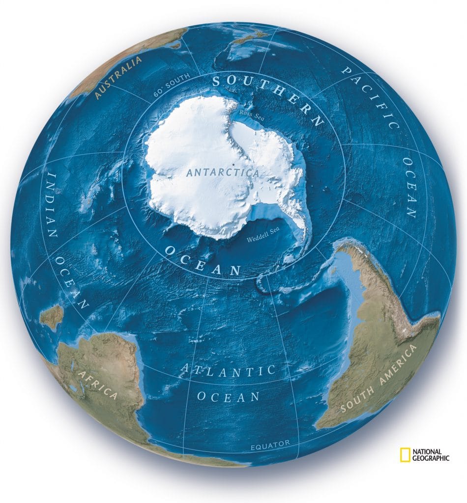 "Nasce" il quinto oceano del mondo: L'Oceano Antartico. I confini di questo oceano.